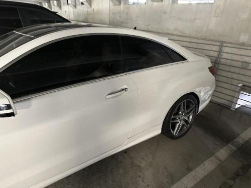 Repaired White Mercedes